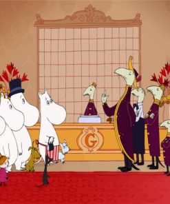 The Moomins In The Hotel paint by numbers