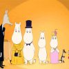 Moomins Family paint by numbers