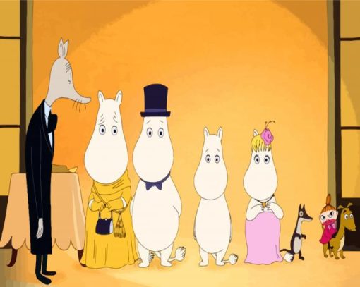 Moomins Family paint by numbers