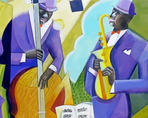 Musicians Playing Jazz Paint By Numbers Canvas Paint By Numbers
