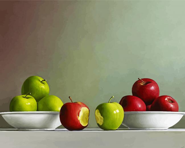 Red And Green Apples paint by numbers