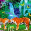 Romantic Tigers paint by numbers