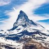 Snowy Matterhorn Mountain paint by numbers