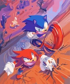 Sonic And Knuckles Characters paint by numbers