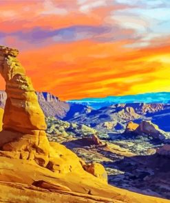 Southwestern Landscape paint by numbers