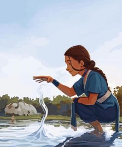 Katara Anime Girl Character paint by numbers