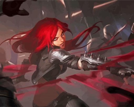 Warrior Katarina Character paint by numbers