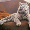 Aesthetic White Tiger paint by numbers