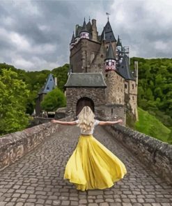 Blond Lady In Eltz Castle paint by numbers