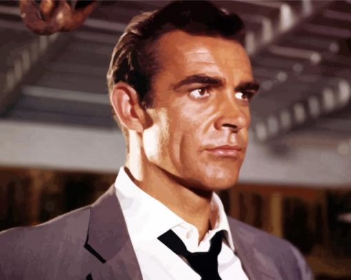 Young Sean Connery paint by numbers