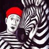 Zebra And Mime paint by numbers