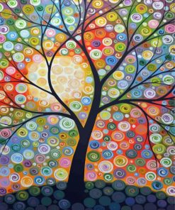 Abstract Tree Art paint by numbers