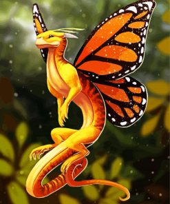 Aesthetic Butterfly Dragon paint by numbers