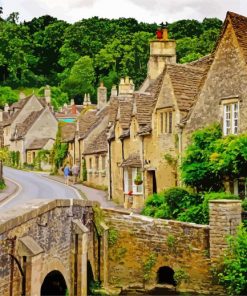 Aesthetic English Village paint by numbers