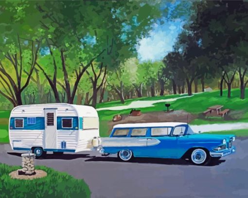 Aesthetic Travel Trailer paint by numbers