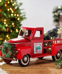 Aesthetic Vintage Christmas Truck paint by numbers