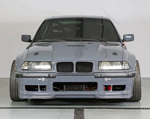 Grey BMW E36 Car paint by numbers