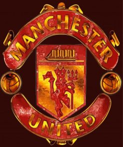 Aesthetic Manchester United Logo paint by numbers