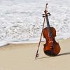 Aesthetic Violin In Beach paint by numbers