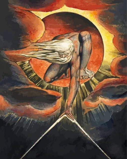 The Ancient Of Days By William Blake paint by numbers