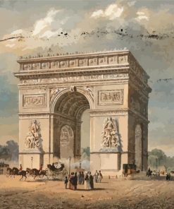 Triumphal Arch In Paris paint by numbers