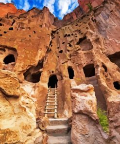 Bandelier National Monument New Mexico paint by numbers