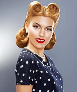 Beautiful Retro Woman paint by numbers