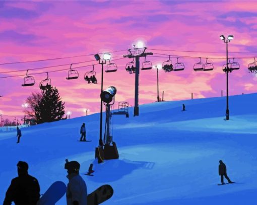 Beautiful Ski Resorts paint by numbers