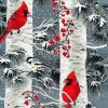 Birch Trees And Birds paint by numbers