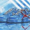 Blue Nike Air Force Art paint by numbers