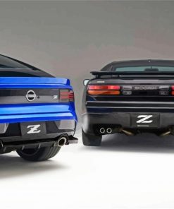 Blue And Black Jdm Cars paint by numbers