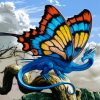 Blue Butterfly Dragon paint by numbers