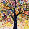 Colorful Abstract Tree Art paint by numbers