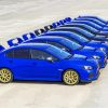 Luxury Blue Subaru Cars paint by numbers