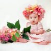Cute Baby With Flowers paint by numbers