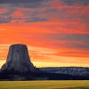 Devils Tower At Sunset paint by numbers