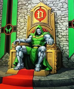Dr Doom Iron Man Armored paint by numbers