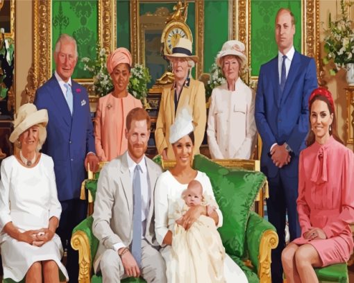 England Royal Family paint by numbers