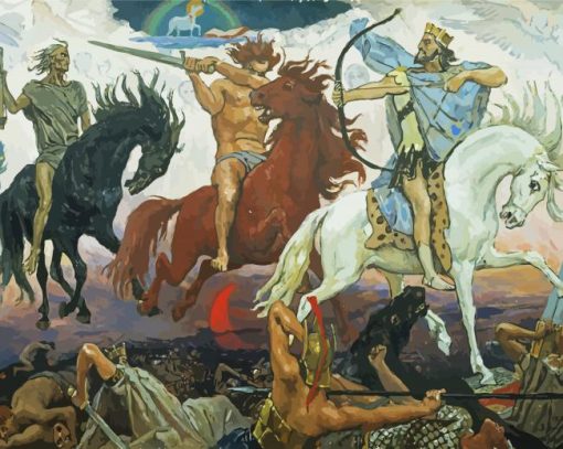 Four Horsemen Of The Apocalypse Art paint by numbers