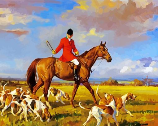 Foxhunt By Andre Pater paint by numbers