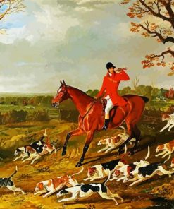 Foxhunt Scene Art paint by numbers