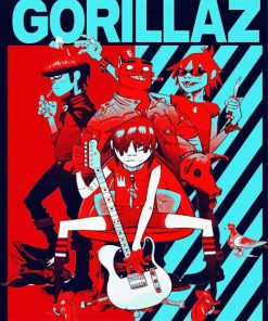 Gorillaz Poster paint by numbers