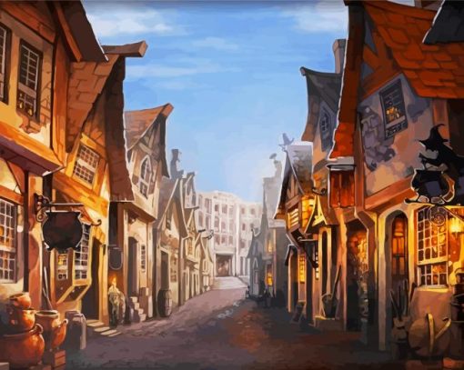 Harry Potter Diagon Alley Art Piant by numbers