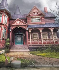 Hunted Victorian House paint by number