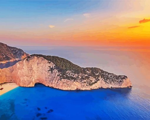 Ionian Islands At Sunset paint by numbers