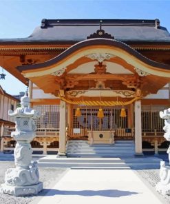 Iwakuni Shirohebi Shrine paint by numbers