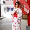 Lady With Umbrella And Kimono paint by numbers