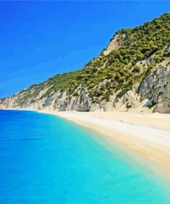 Beautiful Lefkas Beach paint by numbers