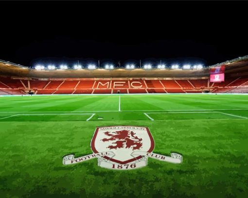 Middlesbrough FC Stadium paint by numbers