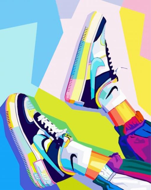 Nike Air Force Pop Art paint by numbers